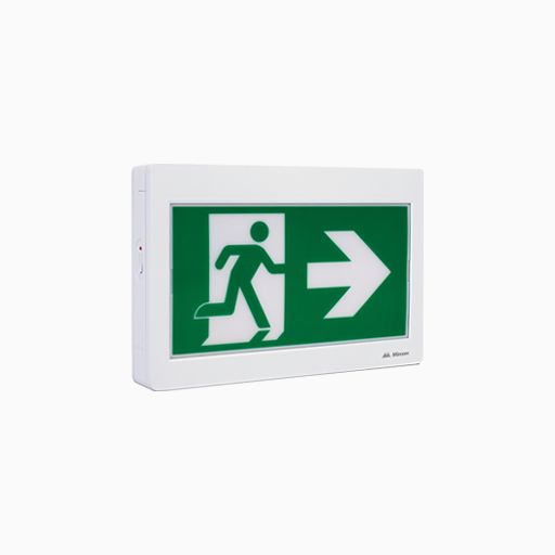 Mircom ELRM-100S Steel LED Running Man Sign, Battery Backup
