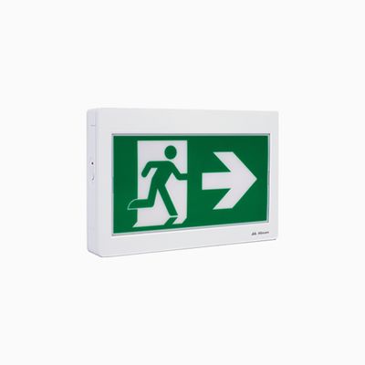 Mircom ELRM-100S Steel LED Running Man Sign, Battery Backup