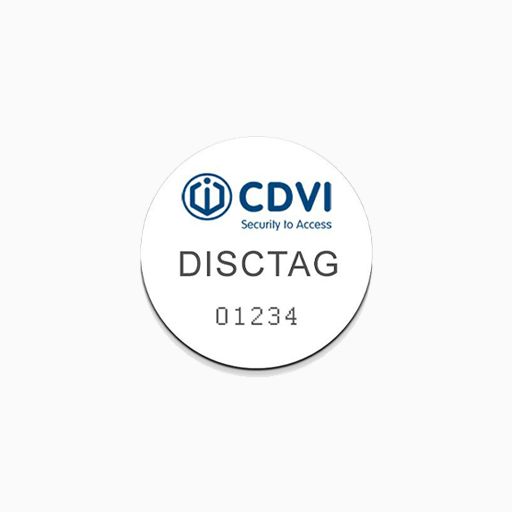 CDVI DISCTAG25 Mini PVC Adhesive Tag, 25-Pack