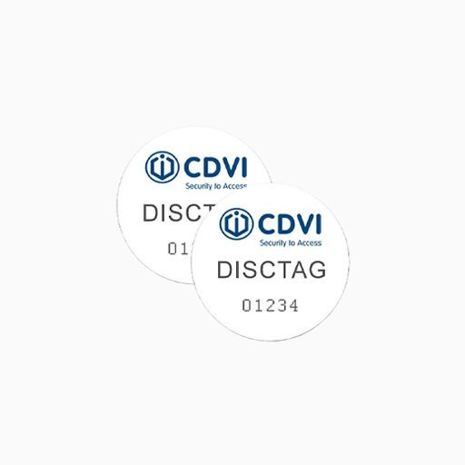 CDVI DISCTAG25 Mini PVC Adhesive Tag, 25-Pack
