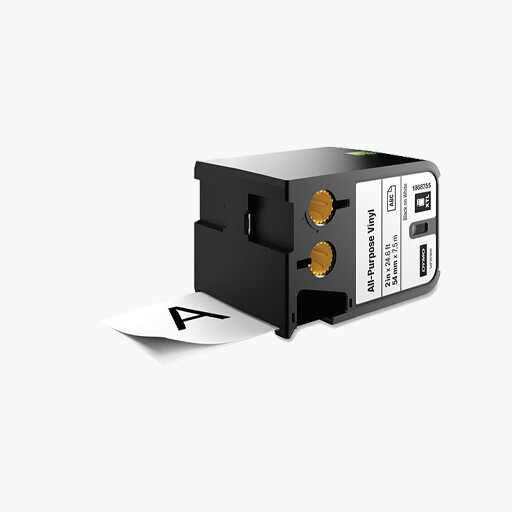 DYMO 1868755 Rhino XTL White Vinyl Tape 54mm Black Text DYMO 1868755 Rhino XTL White Vinyl Tape 54mm Black Text