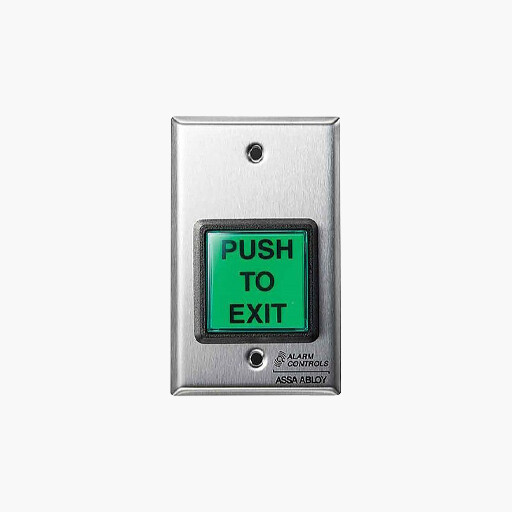 Alarm Controls TS 2 Request to Exit Station 2" Green Push Button