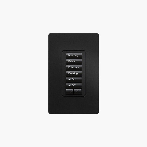 Lutron RRD-W6BRL-BL RadioRA 2 Touch Wall-Mount Keypad, Black Lutron RRD-W6BRL-BL RadioRA 2 Touch Wall-Mount Keypad, Black