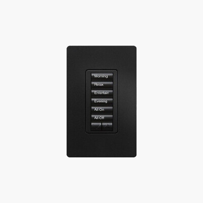 Lutron RRD-W6BRL-BL RadioRA 2 Touch Wall-Mount Keypad, Black Lutron RRD-W6BRL-BL RadioRA 2 Touch Wall-Mount Keypad, Black