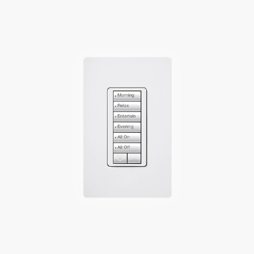 Lutron RRD-W6BRL-LA RadioRA 2 Touch Wall-Mount Keypad, Almond