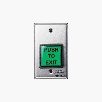 Alarm Controls TS-2FR TS-2 Request Exit Station, Green Push Button