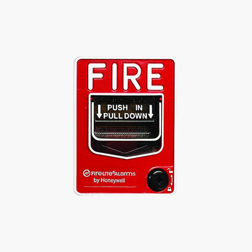 Fire-Lite BG-12S Single-Action Pull Station with Pigtail Connections