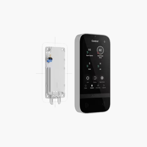 AJAX 58473 Wireless Keypad with Touch Screen, White