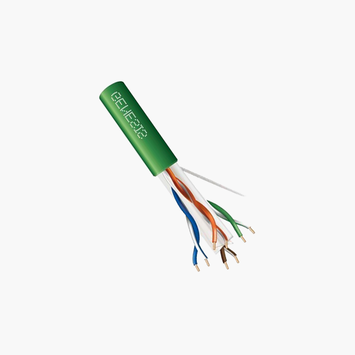 Genesis 50921105 CAT6 Plus Riser Cable, 23/4 Solid BC, UTP, Green