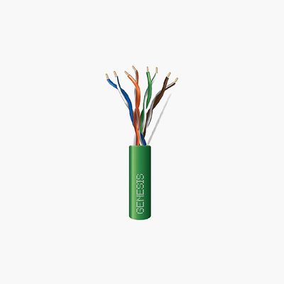 Genesis 50881105 CAT5e Plenum Cable, 24/4 Solid BC, FT6, Green Genesis 50881105 CAT5e Plenum Cable, 24/4 Solid BC, FT6, Green