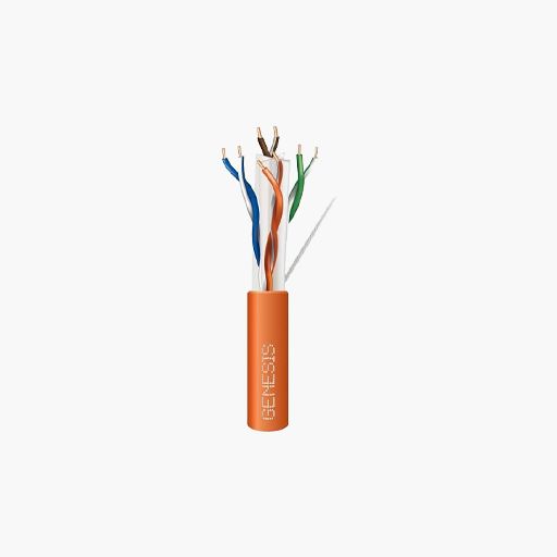 Genesis 51021103 CAT6 Plus Plenum Cable, 23/4 Solid BC, LP, Orange Genesis 51021103 CAT6 Plus Plenum Cable, 23/4 Solid BC, LP, Orange
