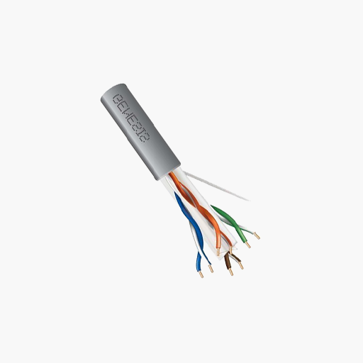 Genesis 51022109 CAT6 Plus Plenum Cable, 23/4 Solid BC, FT6, Gray