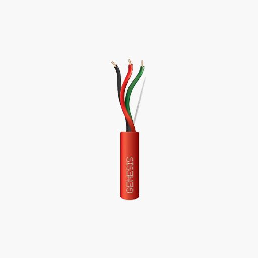 Genesis 40161004 16/3 Solid Fire Alarm Cable, Unshielded, FT4, Red Genesis 40161004 16/3 Solid Fire Alarm Cable, Unshielded, FT4, Red