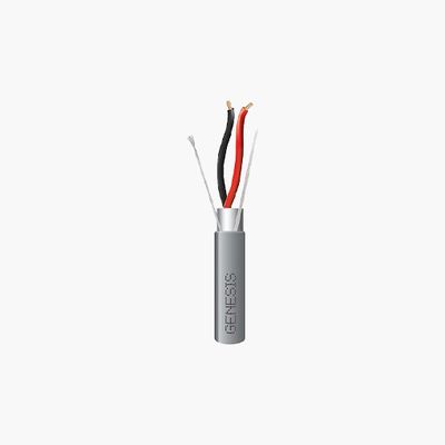Genesis 32211109 16/2 Stranded Shielded Plenum Cable, FT6, Gray