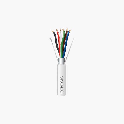Genesis 32161012 18/6 Stranded Shielded Plenum Cable, CL3P, White Genesis 32161012 18/6 Stranded Shielded Plenum Cable, CL3P, White