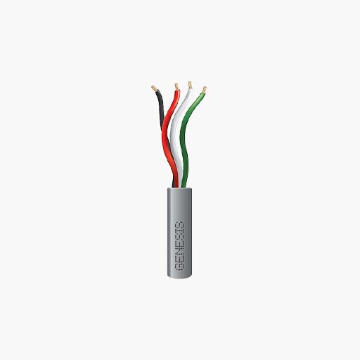Genesis 21031109 22/4 Solid Riser Cable, Unshielded, CL3R, FT4, Gray