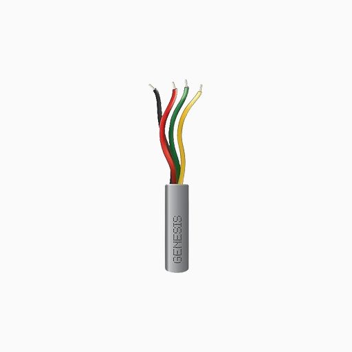 Genesis 21035809 22/4 Solid Riser BC Cable, CMR, FT4, 500', Gray Genesis 21035809 22/4 Solid Riser BC Cable, CMR, FT4, 500', Gray