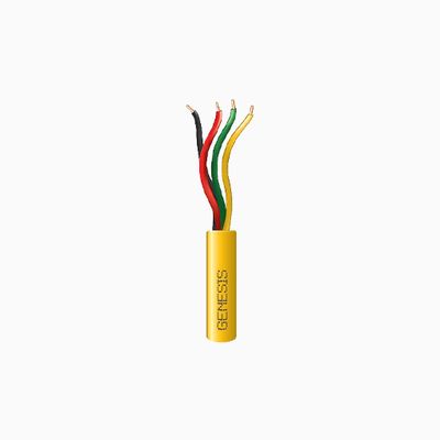 Genesis 21031102 22/4 Solid Riser Cable, 1000', Pull Box, Yellow Genesis 21031102 22/4 Solid Riser Cable, 1000', Pull Box, Yellow