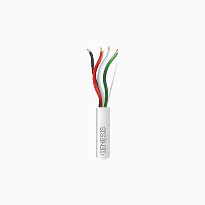 Genesis 21151101 18/4 Stranded Riser BC Cable, CMR, FT4, White