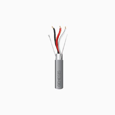 Genesis 22145009 18 AWG 2C Stranded Shielded Riser Cable, Gray Genesis 22145009 18 AWG 2C Stranded Shielded Riser Cable, Gray