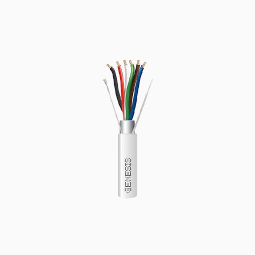 Genesis 32165512 18/6 Stranded Shielded Plenum Cable, CL3P, White Genesis 32165512 18/6 Stranded Shielded Plenum Cable, CL3P, White
