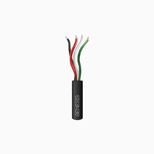 Genesis 21045808 22/4 STR Riser 500 SB Cable, Black Genesis 21045808 22/4 STR Riser 500 SB Cable, Black