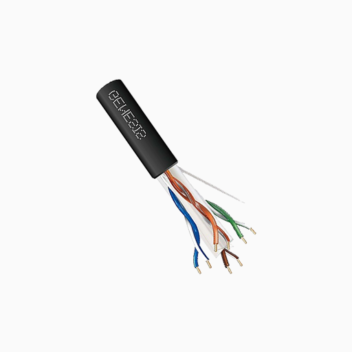 Genesis 51101008 CAT6 Direct Burial Cable, 24/4 Solid BC, Unshielded