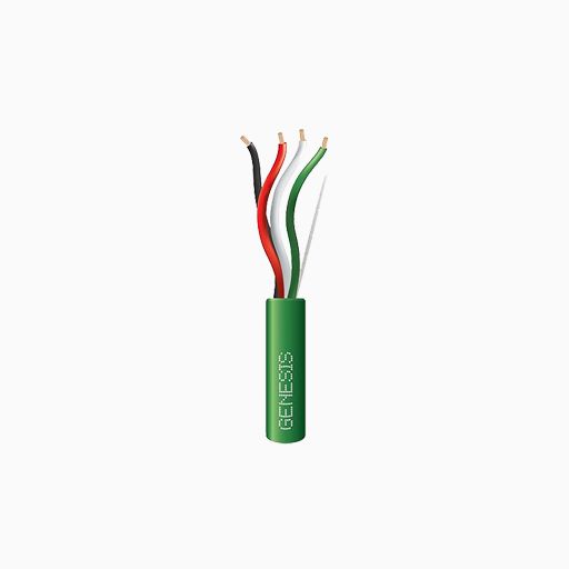 Genesis 31152105 18 AWG 4C Stranded Plenum Cable, Green, 1000' Genesis 31152105 18 AWG 4C Stranded Plenum Cable, Green, 1000'