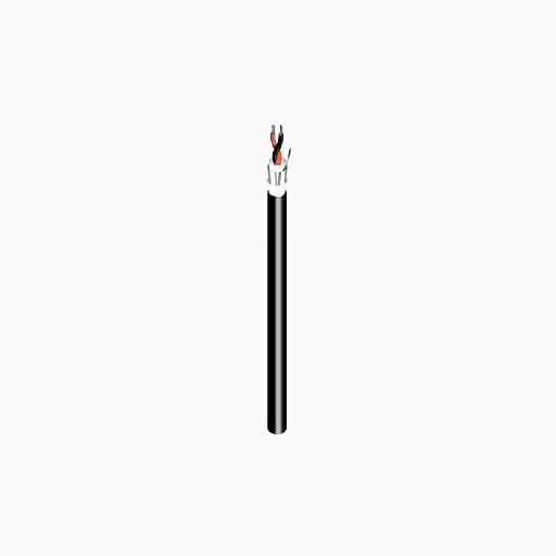 West Penn AQ295BK0500 14/2 Stranded Shielded Audio Cable, FPL