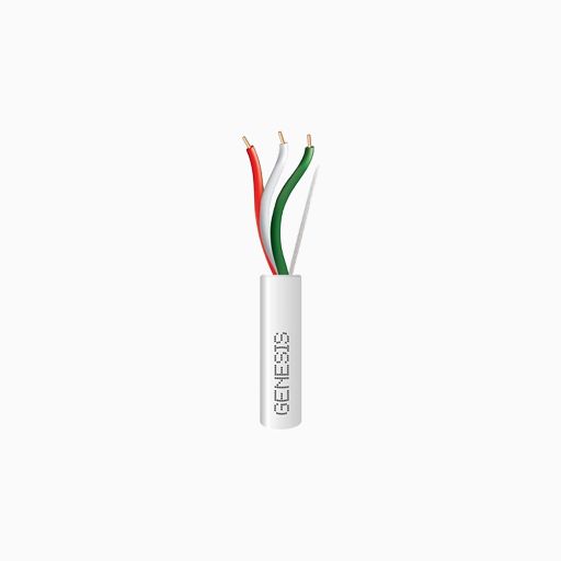 Genesis 47611012 18/3 Solid Plenum Thermostat Cable, Natural White