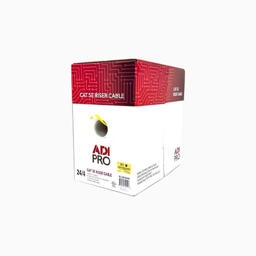 ADI PRO 0E-CAT5RYW CAT5e Riser Cable, 24/4 Solid BC, U, UTP, Yellow