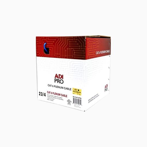 ADI PRO 0E-CAT6PBL CAT6 Plenum Cable, 23/4 Solid BC, UTP, Blue ADI PRO 0E-CAT6PBL CAT6 Plenum Cable, 23/4 Solid BC, UTP, Blue