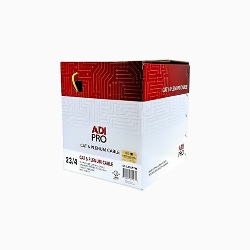 ADI PRO 0E-CAT6RYW CAT6 Riser Cable, 23/4 Solid BC, UTP, Yellow