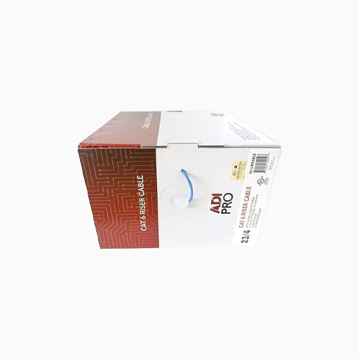 ADI PRO 0E-CMR6BLR CAT6 23/4 Solid BC Cable, Unshielded UTP, Blue