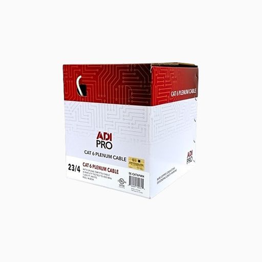 ADI PRO 0E-CAT6PWH CAT6 Plenum Cable, 23/4 Solid BC, UTP, White