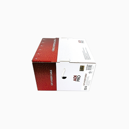 ADI PRO 0E-CMR6WHR CAT6 23/4 Solid BC Cable, Unshielded, White