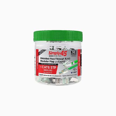Simply45 S45-1650P Pro Series CAT6 STP Shielded, Pass-Through Simply45 S45-1650P Pro Series CAT6 STP Shielded, Pass-Through