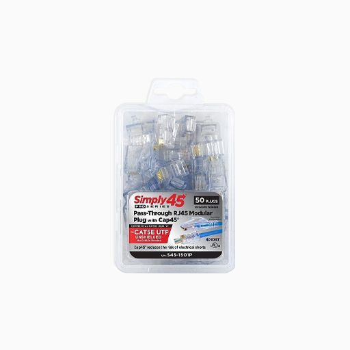 Simply45 S45-1501P Pro Series CAT5e Unshielded, Pass-Through Simply45 S45-1501P Pro Series CAT5e Unshielded, Pass-Through