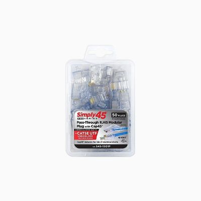 Simply45 S45-1501P Pro Series CAT5e Unshielded, Pass-Through Simply45 S45-1501P Pro Series CAT5e Unshielded, Pass-Through