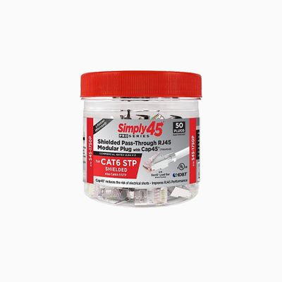 Simply45 S45-1750P Pro Series CAT6/6a STP Shielded External Ground Simply45 S45-1750P Pro Series CAT6/6a STP Shielded External Ground