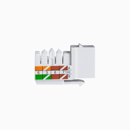 ADI PRO 0E-C6KEYWH10 CAT6 RJ45 Keystone Vertical 8P8C, 10-Pack