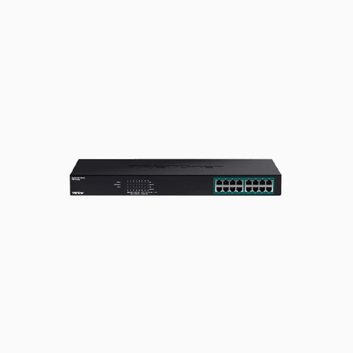 TRENDnet TPE-TG160G 16-Port Gigabit PoE+ Switch, 246W, 32Gbps TRENDnet TPE-TG160G 16-Port Gigabit PoE+ Switch, 246W, 32Gbps
