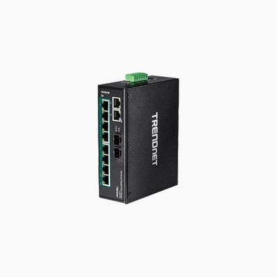TRENDnet TI-PG102 10-Port Industrial Gigabit PoE+ DIN-Rail Switch TRENDnet TI-PG102 10-Port Industrial Gigabit PoE+ DIN-Rail Switch