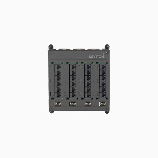 Leviton 43080-1L14 SMC Mount Patch Panel, 24-Ports of CAT5e Leviton 43080-1L14 SMC Mount Patch Panel, 24-Ports of CAT5e