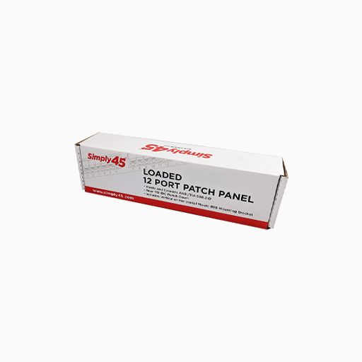 Simply45 S45-2512 Network Patch Panel, 12 Port CAT5E, Loaded Simply45 S45-2512 Network Patch Panel, 12 Port CAT5E, Loaded