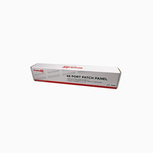 Simply45 S45-2648 48-Port Patch Panel, CAT6 Simply45 S45-2648 48-Port Patch Panel, CAT6