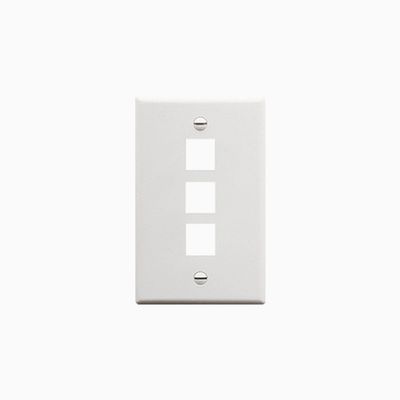 ADI PRO 0E-FP3WH 3-Port Single Gang Faceplate, 2-Pack, White ADI PRO 0E-FP3WH 3-Port Single Gang Faceplate, 2-Pack, White