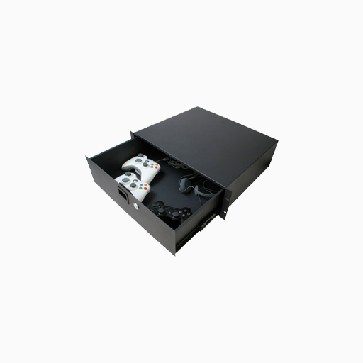 Strong SR-DRAWER-3U Lockable Rack Drawer, 3U, Steel, Black