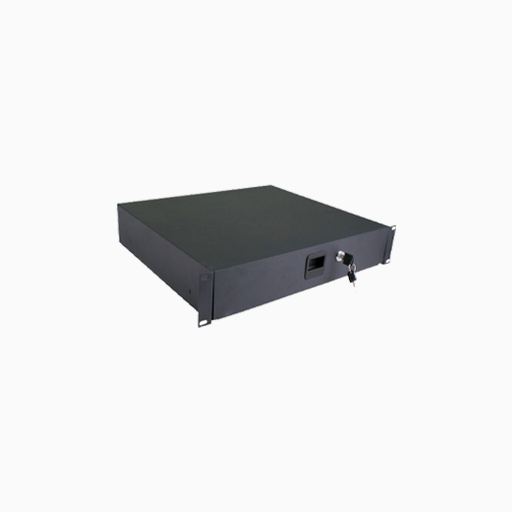 Strong SR-DRAWER-2U Lockable Rack Drawer, 2U, Steel, Black