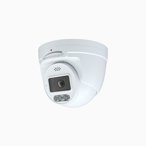 Speco O8TDD2 8MP AI Turret IP Camera, Audio and Visual Deterrent